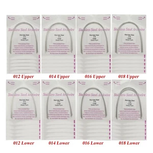 Alambres de arco de acero inoxidable para ortodoncia dental forma ovoide redonda superior inferior 16 14 - Imagen 1 de 20