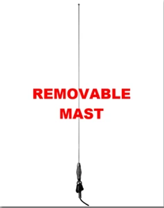 ANTENA AM/FM ADJ UNIVERSAL DE ACERO INOXIDABLE 31" MONTAJE EN BOLA CON RESORTE - Imagen 1 de 4