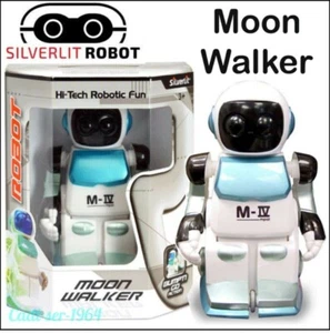 Silverlit Robot MoonWalker Toy Lights Walks Bump & Go Action Moving Legs & Arms - Picture 1 of 24
