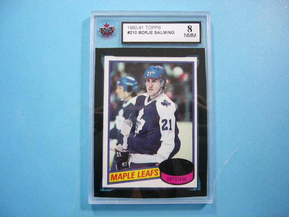 1980/81 TOPPS NHL HOCKEY CARD #210 BORJE SALMING KSA 8 NM/MINT SHARP+ 80/81 - Image 1 of 2