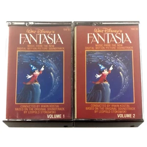 Walt Disney's Fantasia Volume 1 and 2 Vintage Audio Cassette Tapes Tested Works - Picture 1 of 12