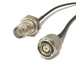 RP TNC female to RP TNC male plug jumper cable adapter RG174 20cm new HOT WIFI - Picture 1 of 6