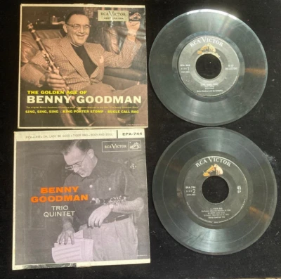 Benny Goodman Trio Quintet EPA-744 45 Record & the Golden Age RCA Victor (lot2) Foto 1 de 4