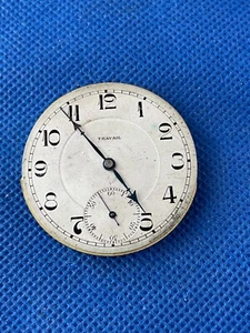 Vintage TRAVAIL WATCH POCKET movement & dial spares (1c/7341) - Picture 1 of 4