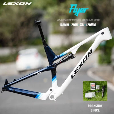 Carbon MTB Bicycle Frame 148 Boost 29 inch XC Trial Full Suspension Frameset - image 1 of 4