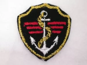 Emblema náutico negro con parche de hierro anclaje - Imagen 1 de 1