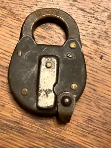 ANTIQUE MILLER LOCK CO. PHILA. LARGE PADLOCK NO KEY SL - SF RY OBSOLETE - Picture 1 of 12