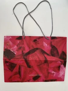ANTHROPOLOGIE SHOPPING/GIFT PAPER BAG Pink Black XL 15.5"X12"x6” - Picture 1 of 7
