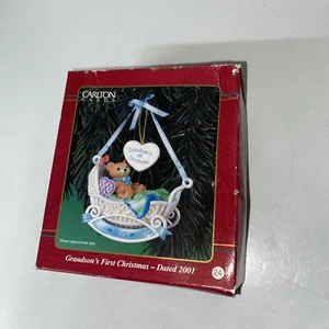 Carte Carlton ""Primo Natale del nipote"" 2001 Ornamento collezione cimelio - Foto 1 di 6