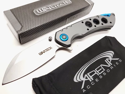 Cuchillo de Bolsillo Hoja Esqueletizada Marco Asistido por Resorte Bloqueo Punta Llevar EDC Foto 1 de 4