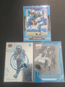 Chuba Hubbard ROOKIE LOT Playbook Purple 134 Dynagon D-12 Playoff Momentum PMR30 - Picture 1 of 5