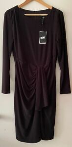 DKNY Dress Black Long Sleeve Size 12 - NEW with tags 