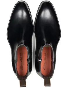 Santoni Stiefelette aus Leder in Schwarz - Bild 1 von 24