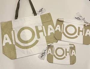 NWT Set Of (3) Aloha Collection Day Tripper*Thin Straps*, Mid, & Small In Sand - Picture 1 of 8
