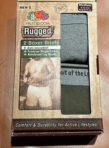Mens Underwear Fruit of the Loom Boxer Brief 2 Pack Size M - Picture 1 of 3