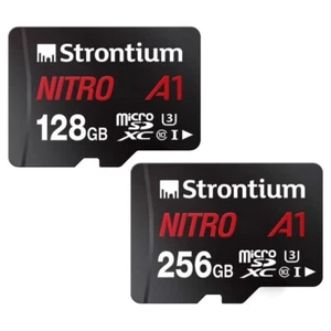 Strontium NITRO A1 MicroSD SDHC/SDXC TF Carte UHS-I U3 C10 32Go 64Go 128Go 256Go - Picture 1 of 14