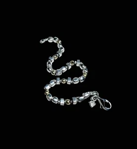 High Quality Vintage Silpada Sterling Silver 925 & 14k G.F. Bead Bracelet 7.5” - Picture 1 of 7