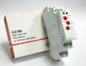 GRL8-02 Geya 2 or 1 Liquid Level Control Relay 10A 24-240V AC DC 0.1-10S Timer - Picture 1 of 6