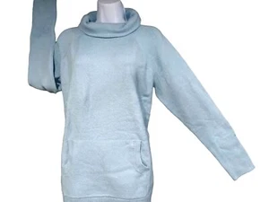 Loft Women's Size 14 Blue Mock Turtleneck Long Sleeve Pullover Knit Top Size L - Picture 1 of 12