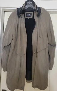 Vintage 80s/90s Superb Quality FS OUTERWEAR Hooded Raincoat Sz L - Picture 1 of 8