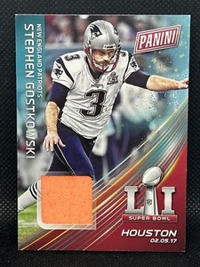 Stephen Gostkowski 2017 Black Friday Super Bowl LI GU Pylon Relic SB-6 Patriots