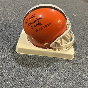 Dante “GlueFingers” Lavelli Browns Signed/Inscribed Mini Helmet TRIStar - Picture 1 of 6