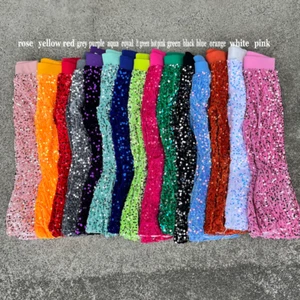 Baby Girls Sequin Bell Bottom Pants Birthday Disco Party Glitter Flare Pants - Picture 1 of 22