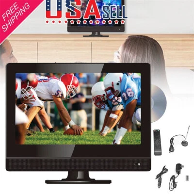 13.3" TV Led Widescreen HDTV Built-in DVD Player with HDMI & USB RCA Car adapter - Image 1 of 4