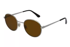 Saint Laurent SL135 ZERO Silver Round Brown 52-22-145mm Non-Polarized Sunglasses - Picture 1 of 1