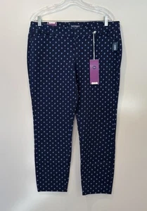 NWT Old Navy The Diva Blue Print Skinny Ankle Pants Womens Size 12 (1910) - Picture 1 of 5