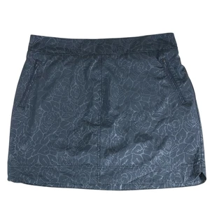 Orvis Womens Skort Size XL Floral Embossed Pull-On Travel Black Pockets Athletic - Picture 1 of 11
