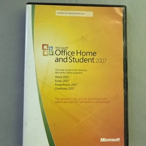 🟢 Microsoft Office 2007 Home Student 3 User DVD Word Excel Windows 11 10 + Key - Afbeelding 1 van 4