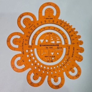 Standardgraph 1310 Circle Arc Radius Template Stencil - Picture 1 of 1