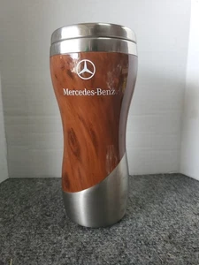 WN Gordon Sinclair Mercedes-Benz Cup Wood Tone Tumbler 20 oz  Travel Cup EUC - Picture 1 of 4