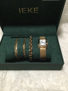Watch Gift Set IEKE Women Ladies Gold WATCH &  3 BRACELETS From Muscat, Oman - Bild 1 von 3