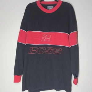 Vintage 90s BOSS By IG Design Sweatshirt XXL Poly Cotton Spell Out Baggy Hip Hop - Picture 1 of 6