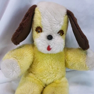 VTG Knickerbocker Animals of Distinction Musical Plush Dog Yellow Brown Ears - Picture 1 of 10