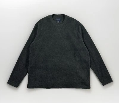 Suéter de Vellón Basic Editions Lrg Gris Forrado Vintage Años 2000 Sudadera Acogedora Cálida Foto 1 de 4