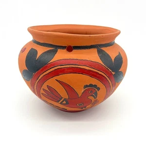Acoma Pueblo Style ca. 1880 sw us Topf Vase - Indianer Keramik Vogel Papagei - Bild 1 von 6