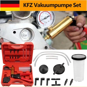 KFZ Vakuumpumpe Set Bremsenentlüfter Unterdruckpumpe Bremse Pumpe Druckprüfer - Bild 1 von 11