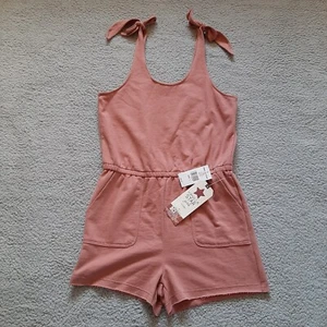 Vanilla Star Girls Romper Size L Large With Elastic Waist & Pockets Color Guava - Picture 1 of 11