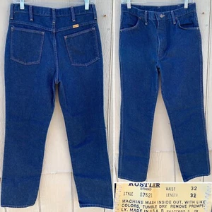 Vintage Rustler Jeans Made In USA TALON Zipper Style 87621 Sz 32 32 (30” Waist) - Picture 1 of 12