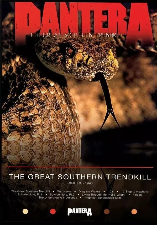 Pantera Poster, The Great Southern Trendkill Poster, Album Poster Prints, Wall D