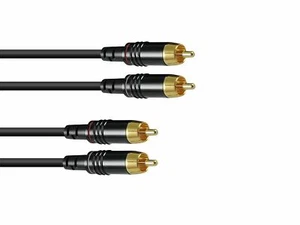 Cable de verano Rca cable 2X2 1M Bk Hicon - Imagen 1 de 3