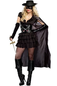 Brand New Masked Bandita Zorro Double-Edged Diva Adult Costume Women's SZ Small - Picture 1 of 2