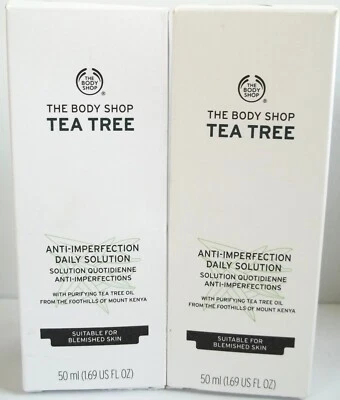 The Body Shop TEA TREE, Anti-Imperfection Daily Solution, 1.69 fl. oz, NEW x 2 - Image 1 of 4