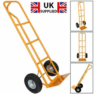 More details for 600lbs steel heavy duty high back p handle sack truck transport trolley cart