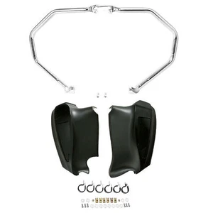 Chrome Engine Guard Highway Bar Lower Fairings Fit For Indian Chieftain 2014-23 - Picture 1 of 12