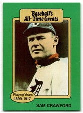 1987 HYGRADE ALL-TIME GREATS SAM CRAWFORD DETROIT TIGERS #NNO
