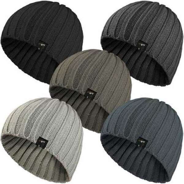 Black Skull Beanie Hat - Warm Knit Cap For Men & Women, Winter Stretchable Beanie